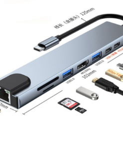 8 in 1 Type C to USB-C 4K HDMI Multi Adapter
