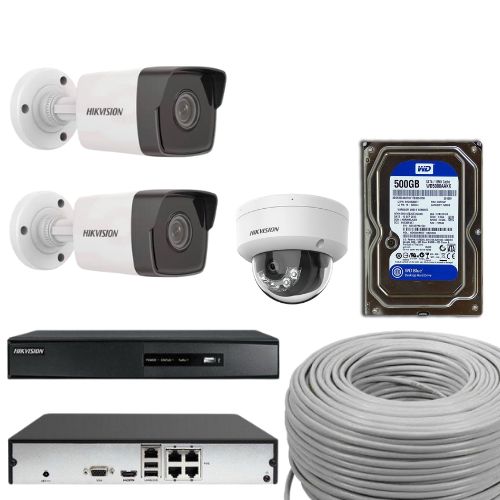 Hikvision 3 Channel IP Camera Smart Hybrid Package (2MP)