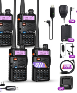 Baofeng UV-5R 8W Walkie-Talkie Radio (4-Pack)
