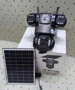 Alternative view of 6MP Triple-Lens 4G Solar Security Camera v380