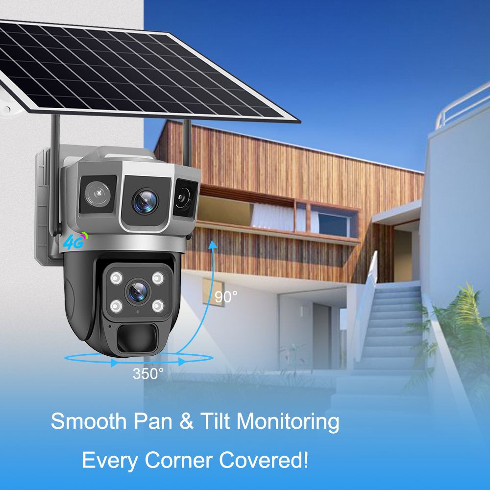 4G Solar powered PTZ Camera Dual Lens - Image 3